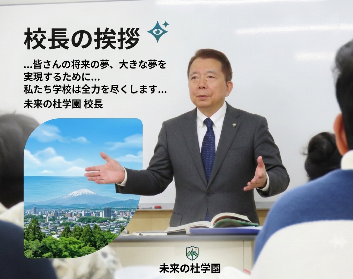 学校長挨拶 - 未来の杜学園